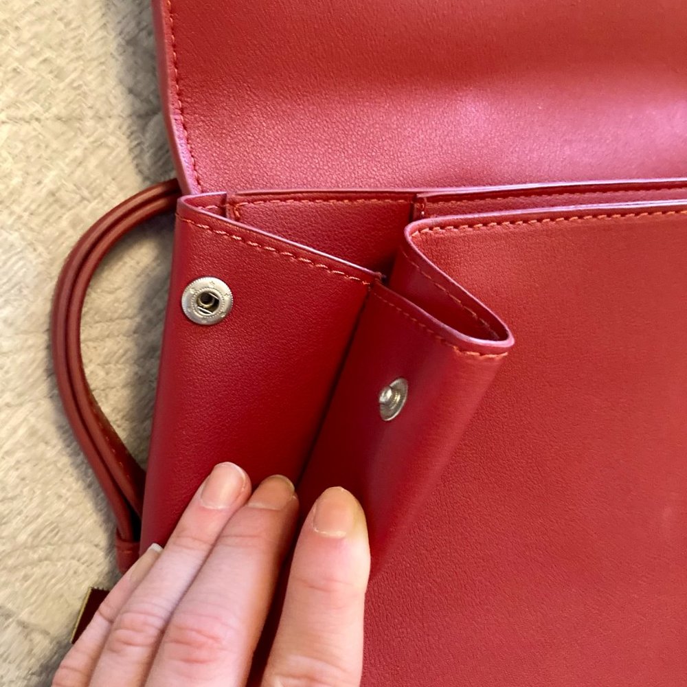 Pixie Mood Red Convertible Purse Backpack - image 8